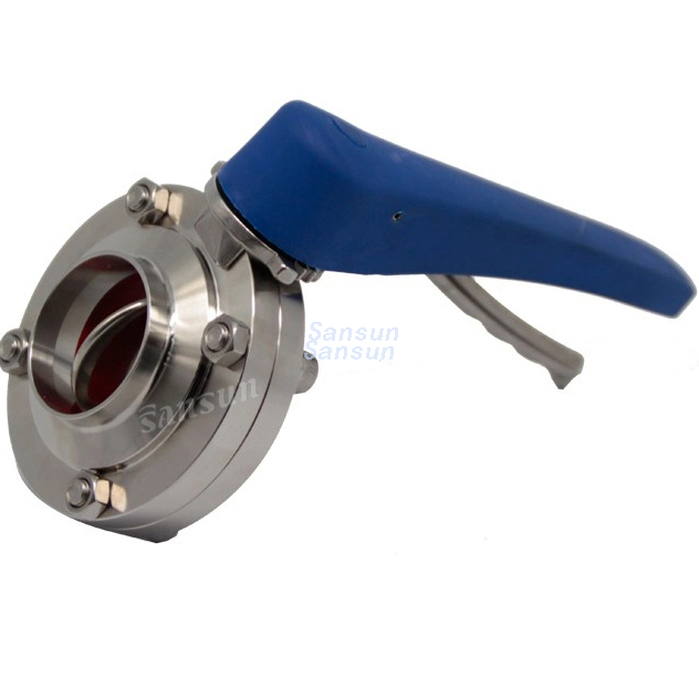 Sanitary Inch Squeeze Trigger Butterfly Control Valve From China