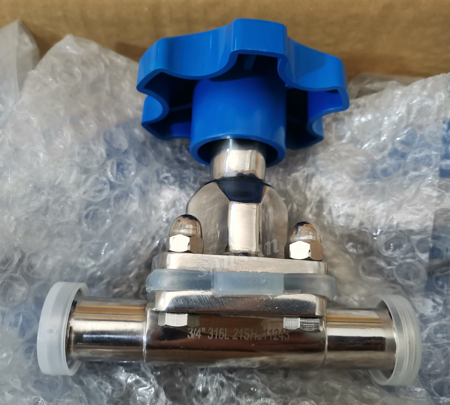 SS 316 Zero Dead Leg 2 Way Diaphragm Valve for Flow Control from China